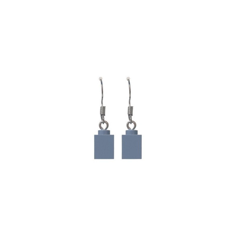Lego® 1X1 Brick Earring - Sand Blue
