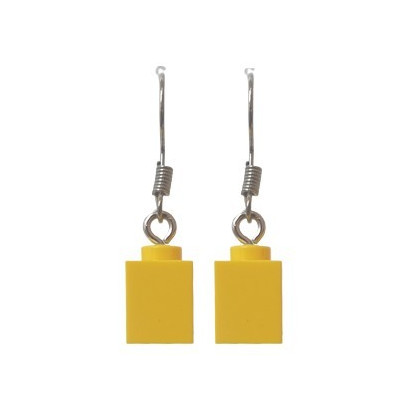 Orecchino mattoncino Lego® 1X1 - Yellow