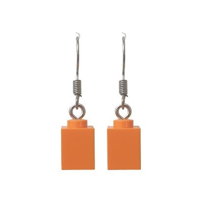 Lego® 1X1 Brick Earring - Orange