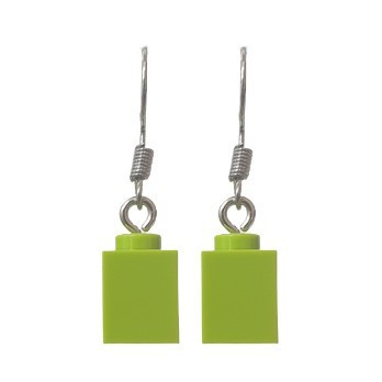 Lego® 1X1 Brick Earring - Bright Yellowish Green