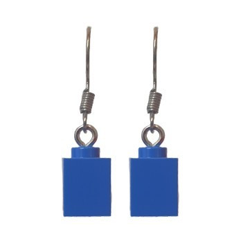 Boucle d'oreille Brique 1X1 Lego® - Bleu