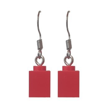 Lego® 1X1 Brick Earring - Red