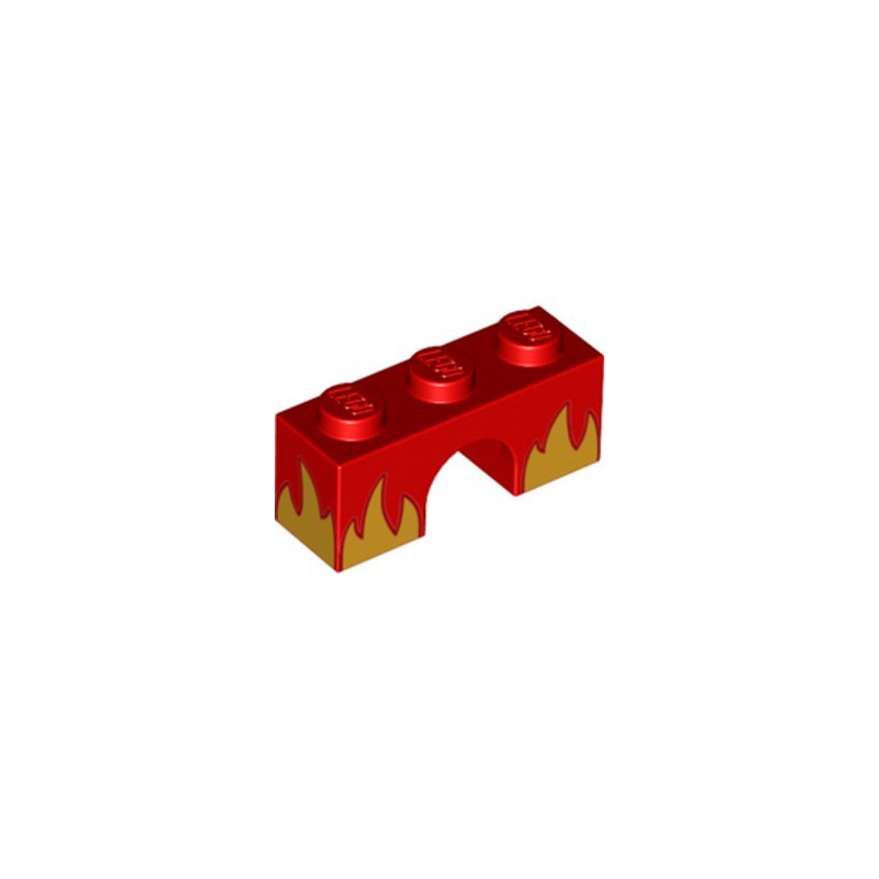 LEGO 6253946 ARCH BRICK 1X3 PRINTED - RED