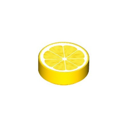 Rondelle de citron imprimée sur Brique Lego® 1x1