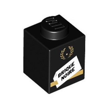 Paquet de café "Brique Noir" imprimé sur Brique Lego® 1X1