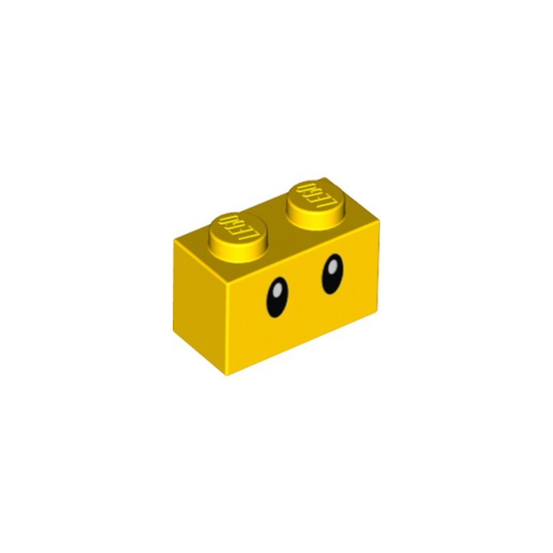 LEGO 6334678 BRICK 1X2, PRINTED - YELLOW