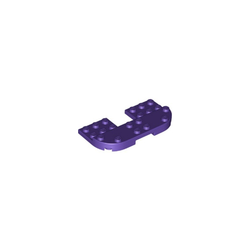 LEGO 6330926 PLATE 8X4X2/3, 1/2 CIRCLE, CUT OUT - MEDIUM LILAC