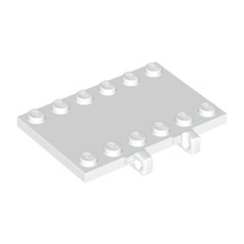 LEGO 6317532 PLATE 4X6 W/V STUB - BLANC