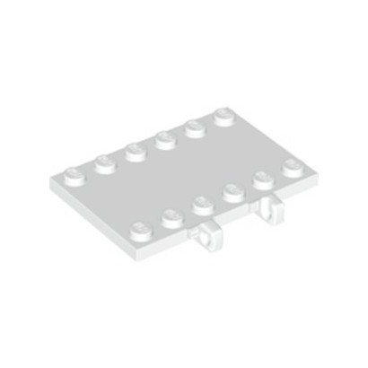 LEGO 6317532 PLATE 4X6 W/V STUB - BLANC