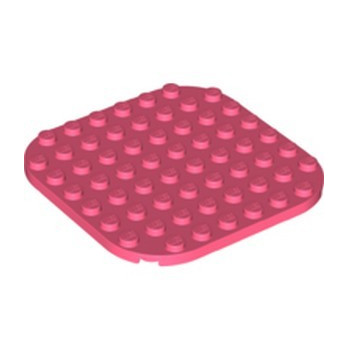 LEGO 6317513 PLATE 8X8, CIRCLE - CORAL