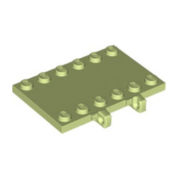 LEGO 6317533 PLATE 4X6 W/V STUB - SPRING YELLOWISH GREEN