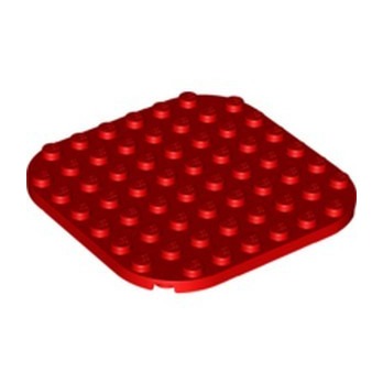 LEGO 6317542 PLATE 8X8, CIRCLE - RED
