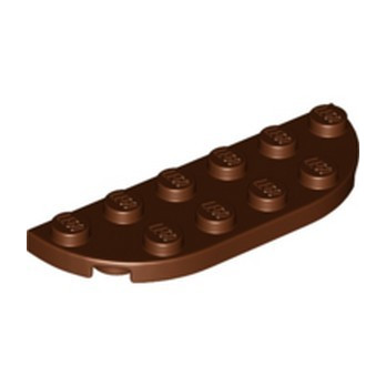 LEGO 6357946 1/2 CIRCLE PLATE 2X6 - REDDISH BROWN