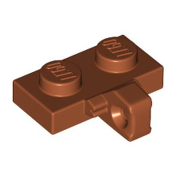 LEGO 6345166 PLATE 1X2 W. STUB/VERTICAL - DARK ORANGE
