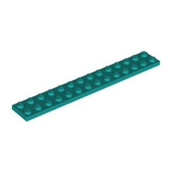 LEGO 6270534 PLATE 2X14 - BRIGHT BLUEGREEN