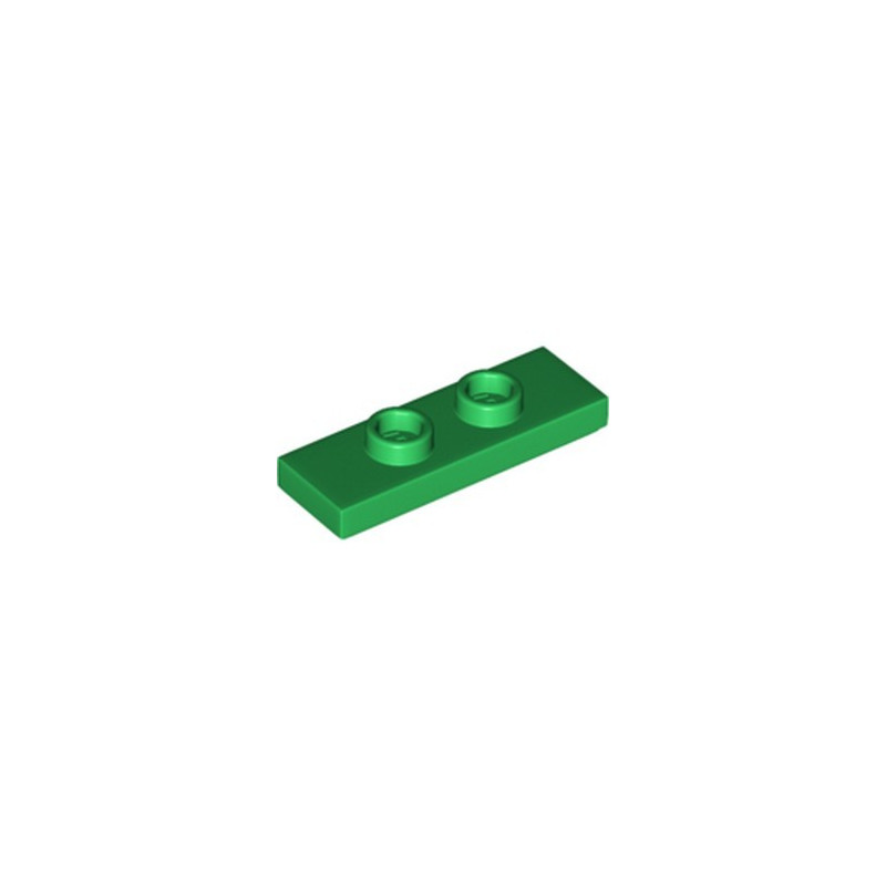 LEGO 6378110 PLATE 1X3 W/ 2 KNOBS - DARK GREEN