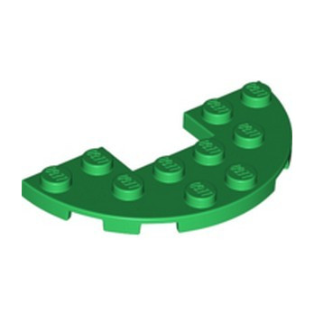 LEGO 6303715 PLATE HALF CIRCLE 3x6 WITH CUT - DARK GREEN