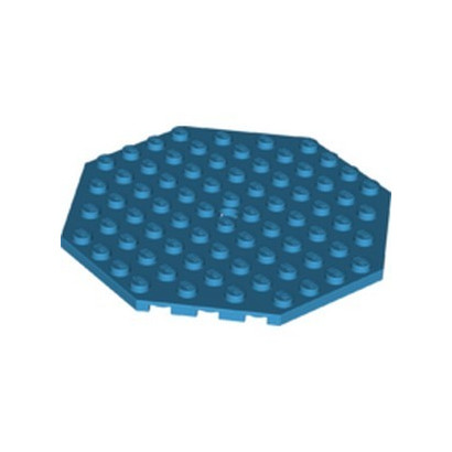 LEGO 6383009 PLATE OCTAGONAL 10X10 W. SNAP - DARK AZUR