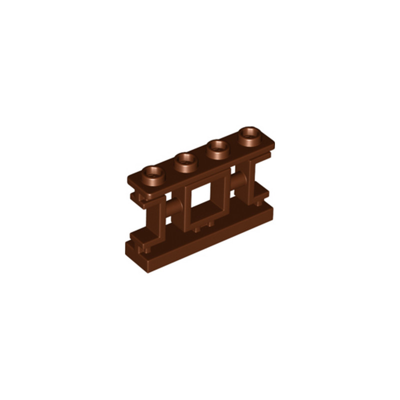 LEGO 6370679 FENCE 1X4X2,W/ SHAFT - REDDISH BROWN