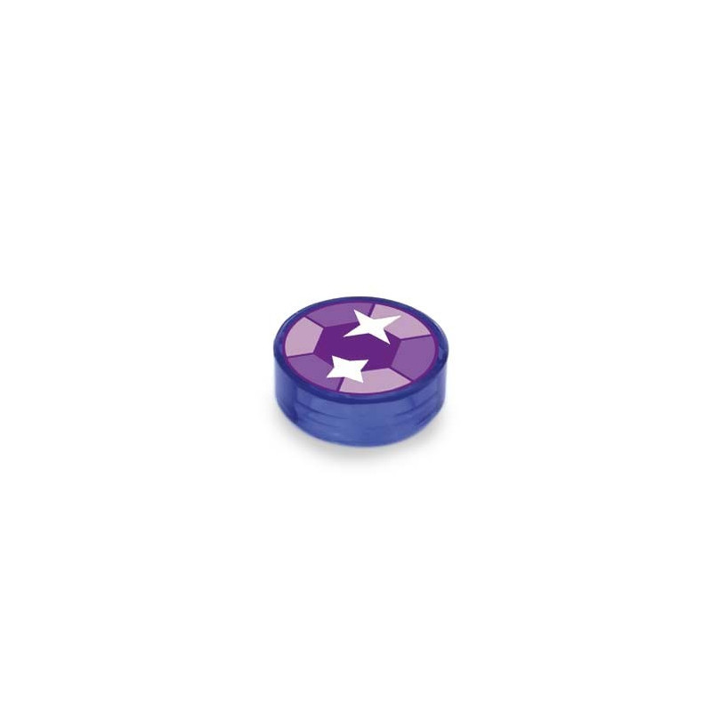 Joyau Violet imprimé sur Brique 1x1 Lego® - Violet Transparent