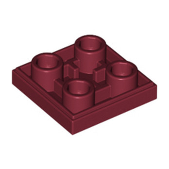 LEGO 6296962 FLAT TILE 2X2 INV. - NEW DARK RED
