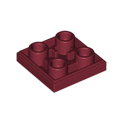 LEGO 6296962 PLATE LISSE 2x2 INV - NEW DARK RED