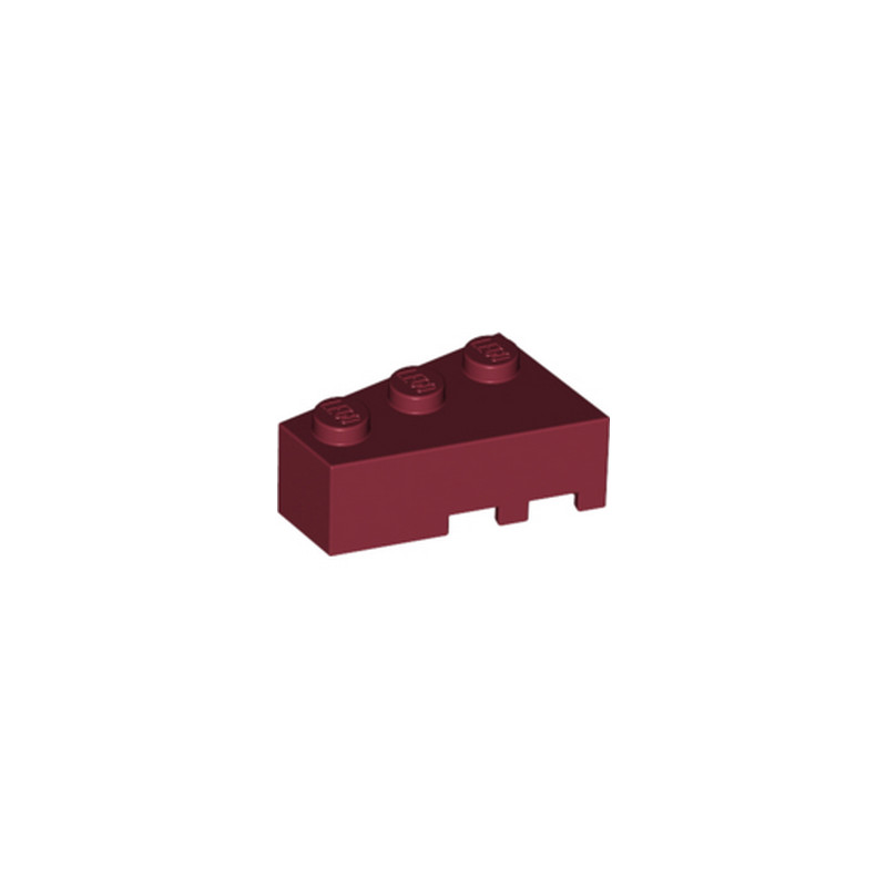 LEGO 6253648 BRIQUE 1 ANGLE COUPE GAUCHE  2X3 - NEW DARK RED