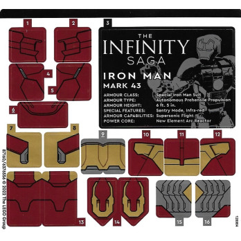 Stickers Lego Marvel The Infinity Saga - 76206