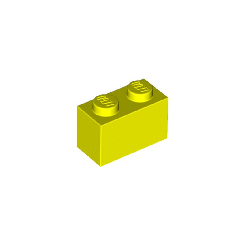 LEGO 6382972 BRIQUE 1X2 - VIBRANT YELLOW
