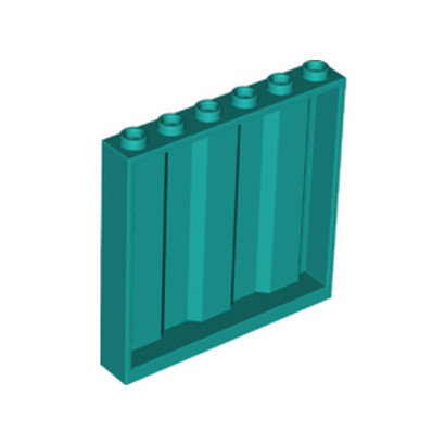 LEGO 6337306 WALL ELEMENT CONTAINER 1X6X5 - BRIGHT BLUEGREEN