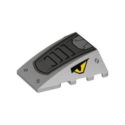 LEGO 6375555 CAPOT 4X4 IMPRIME - MEDIUM STONE GREY