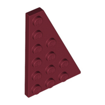 LEGO 6341760  RIGHT PLATE 4X6 27° - NEW DARK RED