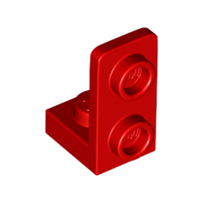 LEGO 6345637 PLATE 1X1, W/ 1.5 PLATE 1X2, UPWARDS - ROUGE