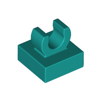 LEGO 6355014 PLATE 1X1 W. UP RIGHT HOLDER - BRIGHT BLUEGREEN