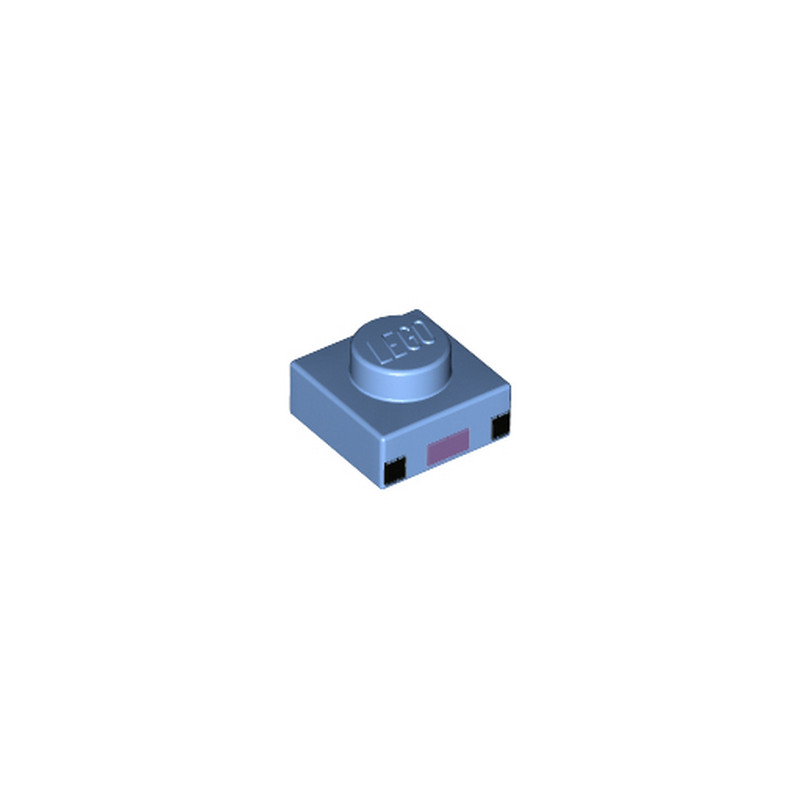 LEGO 6391662 PLATE 1X1 IMPRIME - MEDIUM BLUE