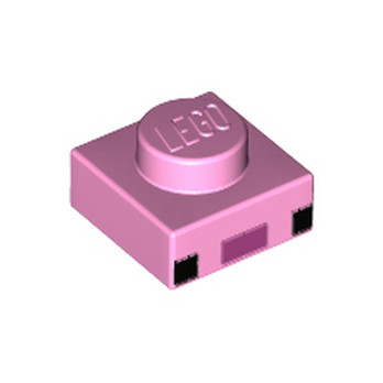 LEGO 6385121 PLATE 1X1 IMPRIME - ROSE CLAIR