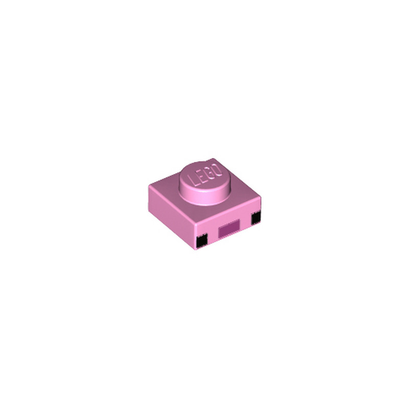 LEGO 6385121 PLATE 1X1 IMPRIME - ROSE CLAIR