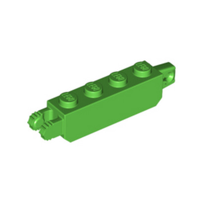 LEGO 6316283 BRIQUE 1X4 FRIC/STUB/FORK VERT - BRIGHT GREEN