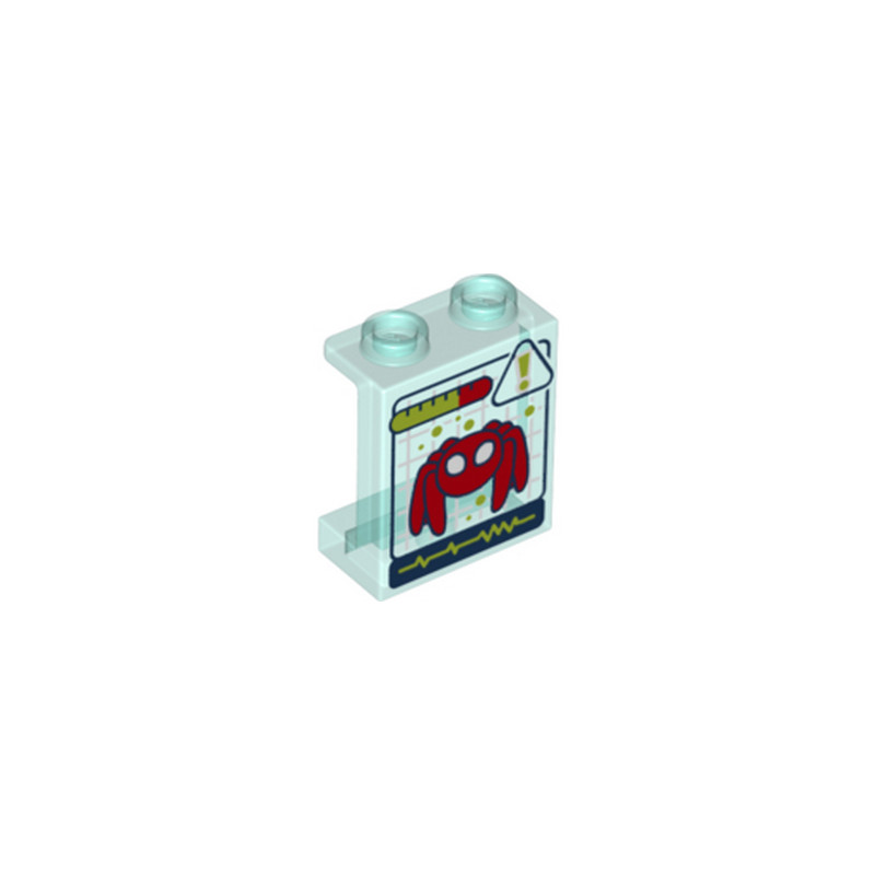 LEGO 6375570 CLOISON 1X2X2 IMPRIME SPIDERMAN - BLEU TRANSPARENT