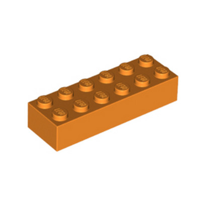 LEGO 6382506 BRIQUE 2X6 - ORANGE