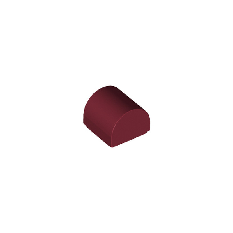 LEGO 6341471 PLATE 1X1X2/3, OUTSIDE BOW - NEW DARK RED
