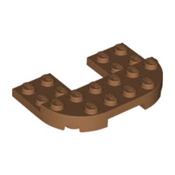 LEGO 6378154 PLATE 6X4X2/3, 1/2 CIRCLE, CUT OUT - MEDIUM NOUGAT