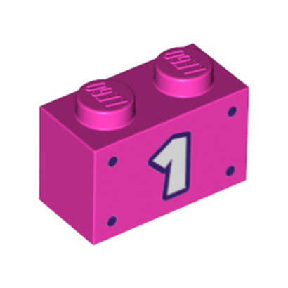 LEGO Parts and Pieces: Dark Pink (Bright Purple) 2x2 Brick x20