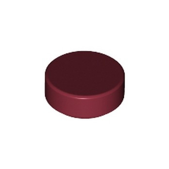 LEGO 6284585 PLATE LISSE ROND 1X1 - NEW DARK RED