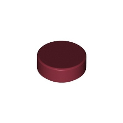 LEGO 6284585 PLATE LISSE ROND 1X1 - NEW DARK RED