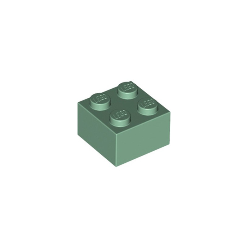 LEGO 6075624 BRIQUE 2X2 - SAND GREEN