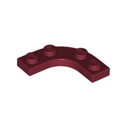 LEGO 6383988 PLATE 3X3, 1/4 CERCLE - NEW DARK RED
