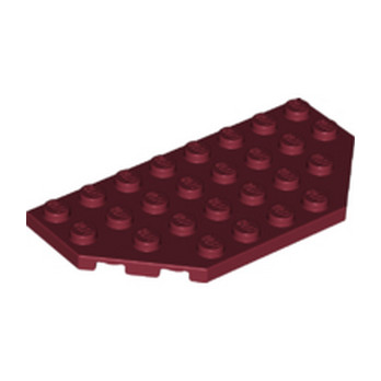 LEGO 6383989 PLATE 4X8 ANGLE 45 DEG - NEW DARK RED