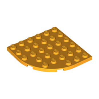 LEGO 6312355 PLATE 6X6 W/ BOW - FLAME YELLOWISH ORANGE