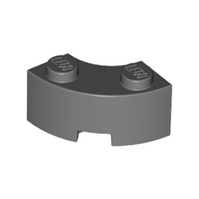 LEGO 6360619 BRIQUE 2X2W.INSIDE AND OUTS.BOW - DARK STONE GREY